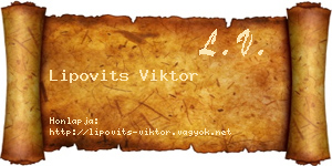 Lipovits Viktor névjegykártya